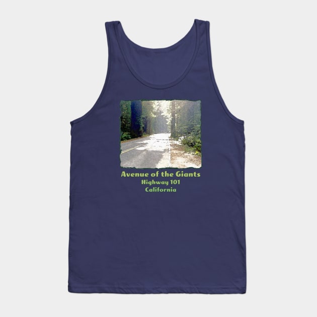 Avenue of the Giants - Highway One - Hwy 1 - Redwood or Sequoia Road, California Tank Top by jdunster